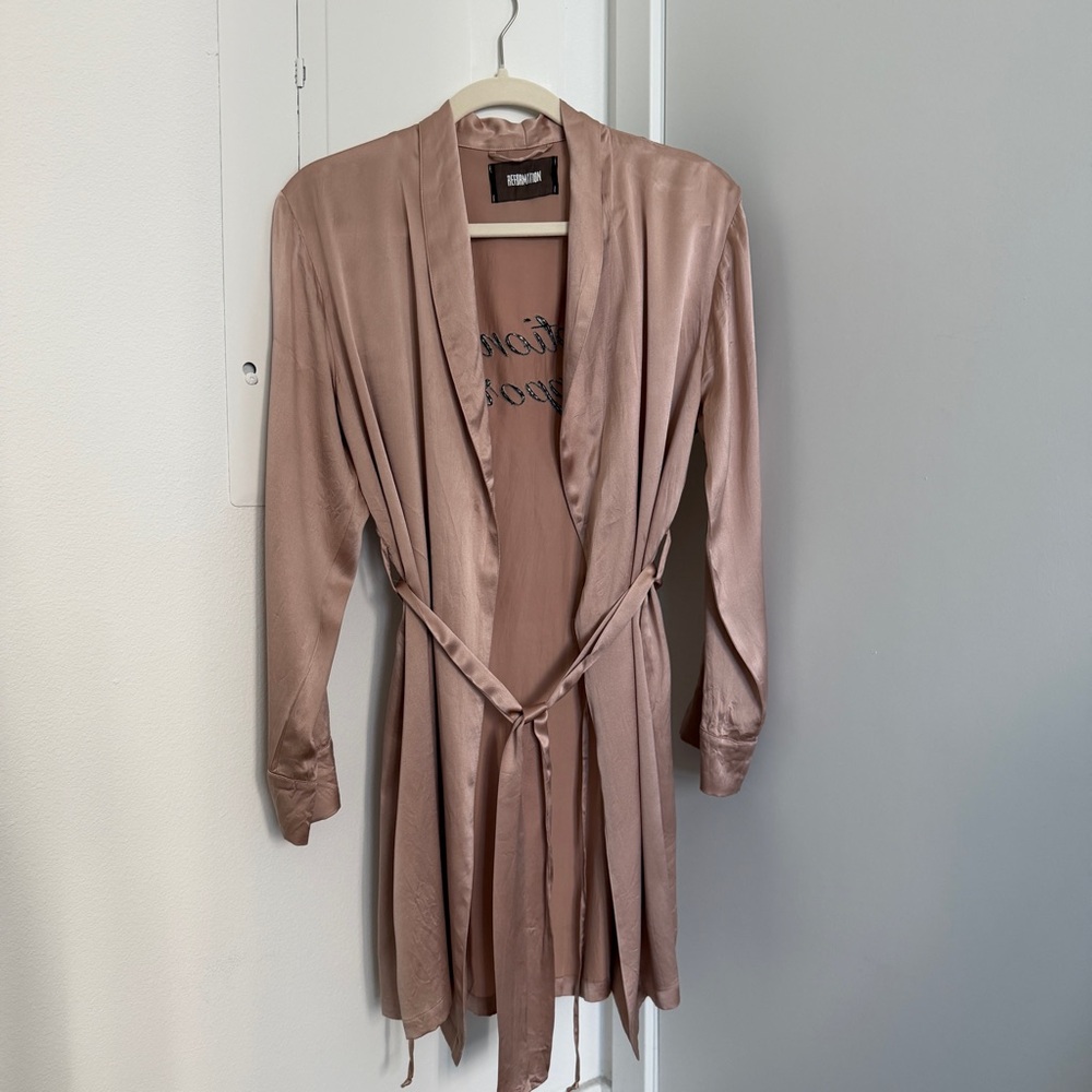 Reformation Silk Bridal Robe
